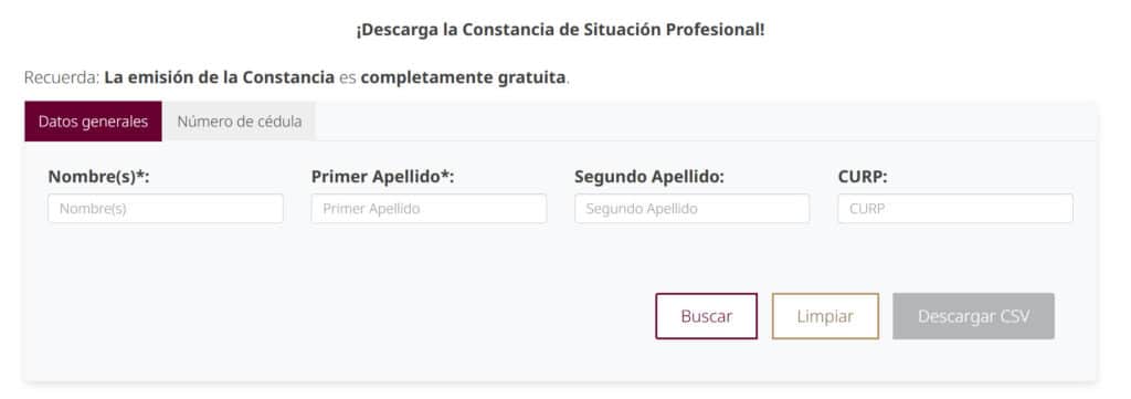 Registro profesionales titulados
